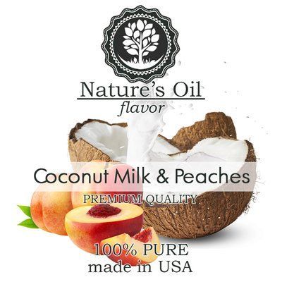 Ароматизатор Nature's Oil - Coconut Milk & Peaches (Кокосове молоко та персики), 10 мл