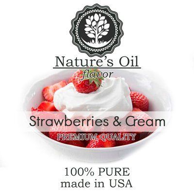 Ароматизатор Nature's Oil - Strawberries & Cream (Полуниця з вершками), 5 мл
